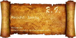 Reichl Ipoly névjegykártya